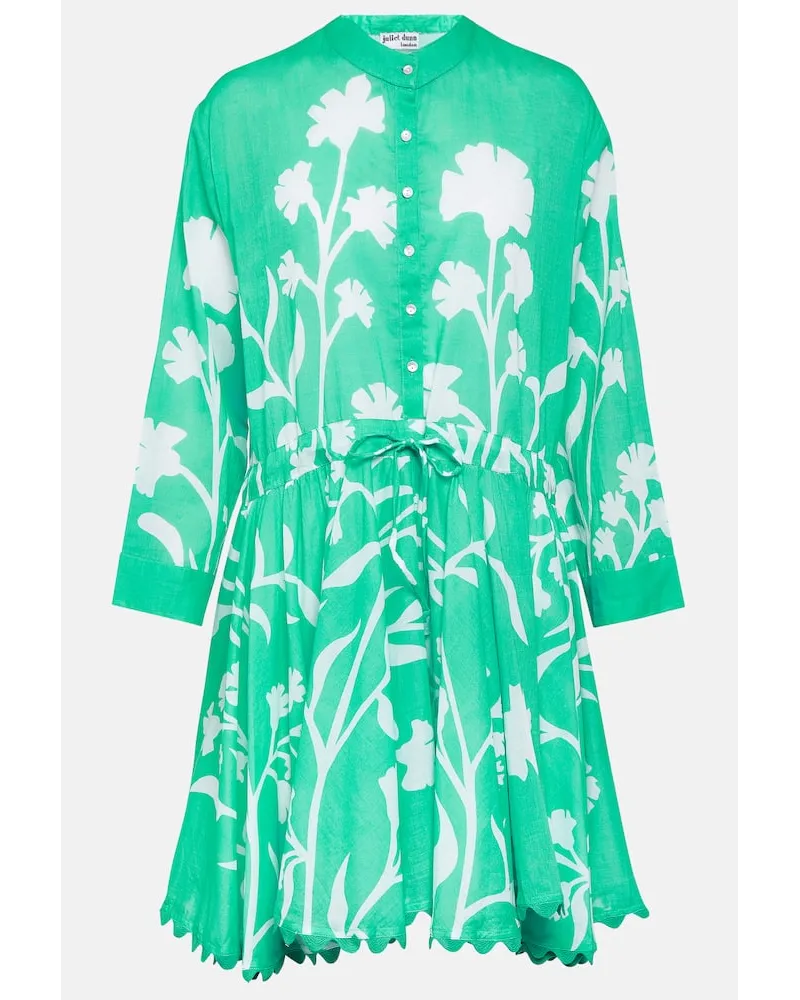 Juliet Dunn Abito chemisier in cotone con stampa Verde