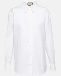 Gucci Camicia in popeline di cotone Bianco