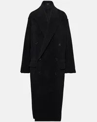 Balenciaga Cappotto doppiopetto in cashmere e lana Nero