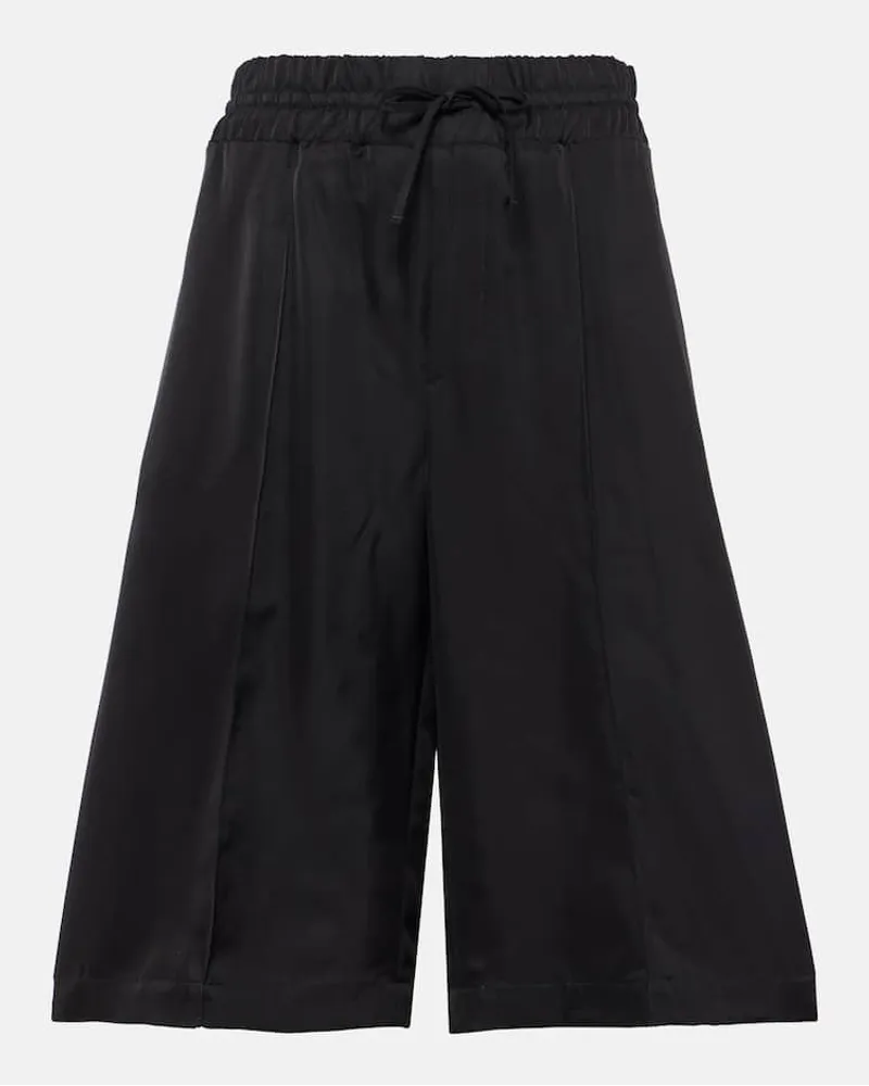 Jil Sander Pantaloni culottes a vita alta Nero