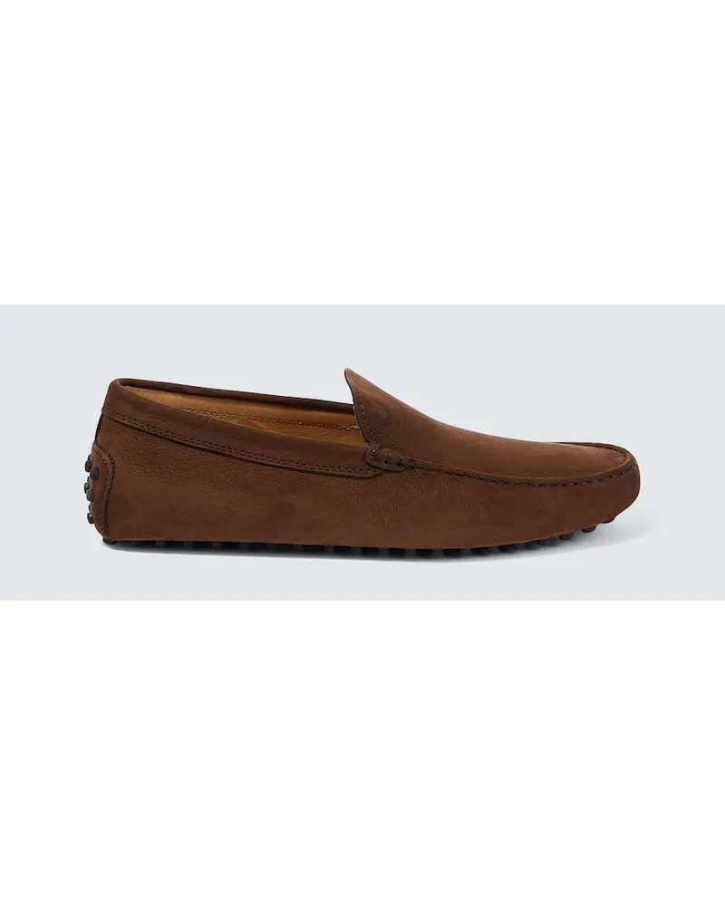 TOD'S Mocassini Gommino in suede Marrone