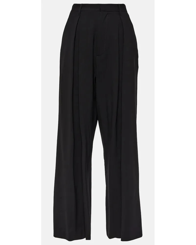 Giuseppe di Morabito Pantaloni in misto lana a gamba larga Nero