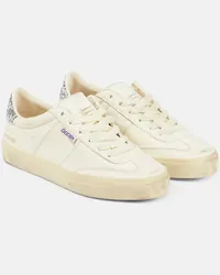 Golden Goose Sneakers Soul-Star in pelle con glitter Bianco