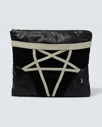 Rick Owens Pochette Pentabrief in pelle Nero