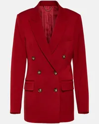 Victoria Beckham Blazer doppiopetto in misto lana Rosso