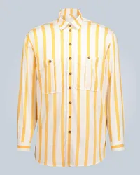 King & Tuckfield Camicia oversize a righe Giallo