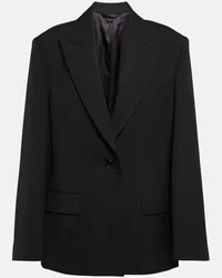 Acne Studios Blazer monopetto in misto lana Nero