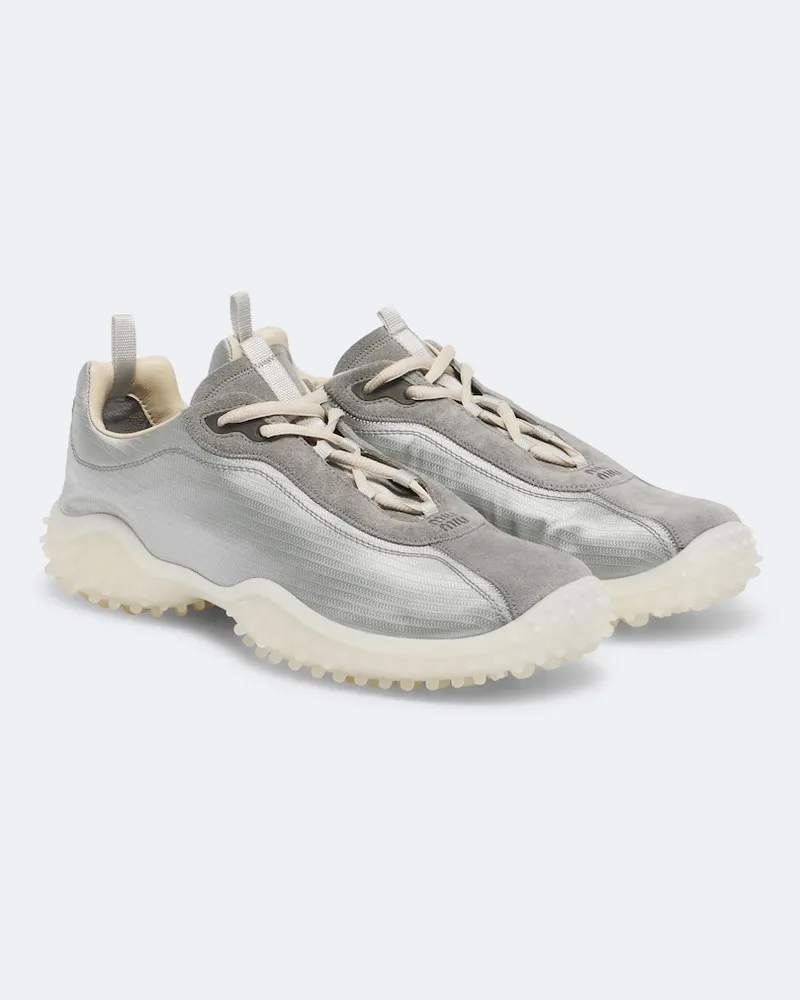 Miu Miu Sneakers Bubble con suede Grigio
