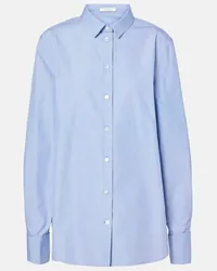 The Row Camicia Metis in popeline di cotone Blu