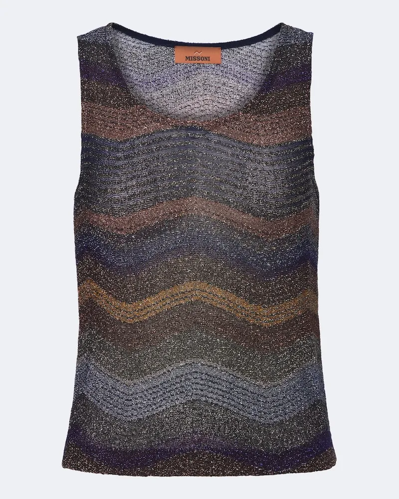 Missoni Top Wave in lamé Multicolore