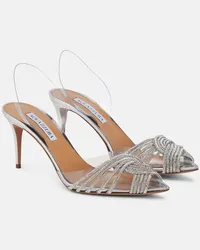 Aquazzura Pumps slingback Gatsby 75 con cristalli Argento