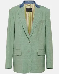 Etro Blazer pied-de-poule Verde