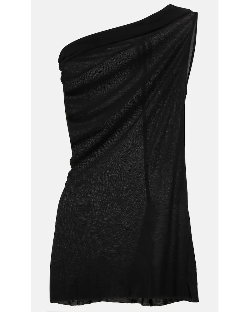 Rick Owens Top monospalla Athena in jersey Nero