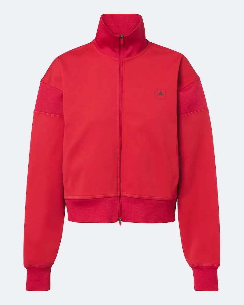 adidas Felpa con zip e logo Rosso