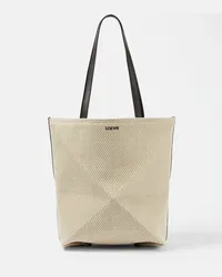 Loewe Borsa Puzzle Fold Medium in canvas Beige