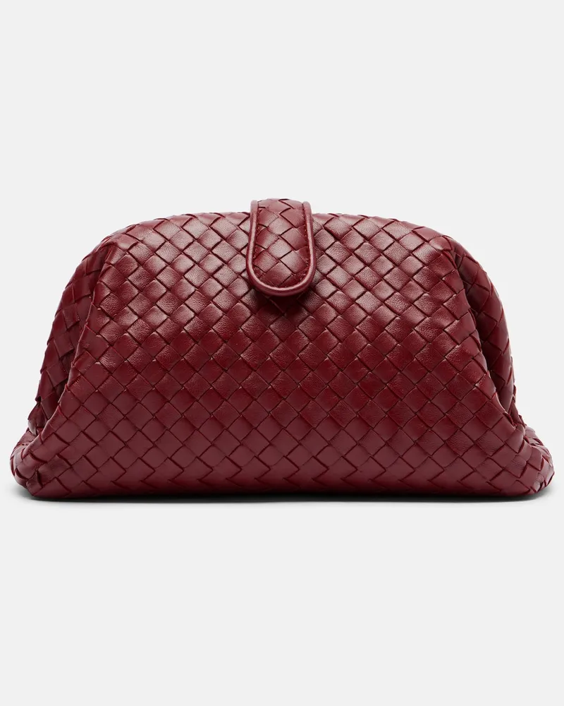 Bottega Veneta Clutch Lauren 1980 Small in pelle Borgogna