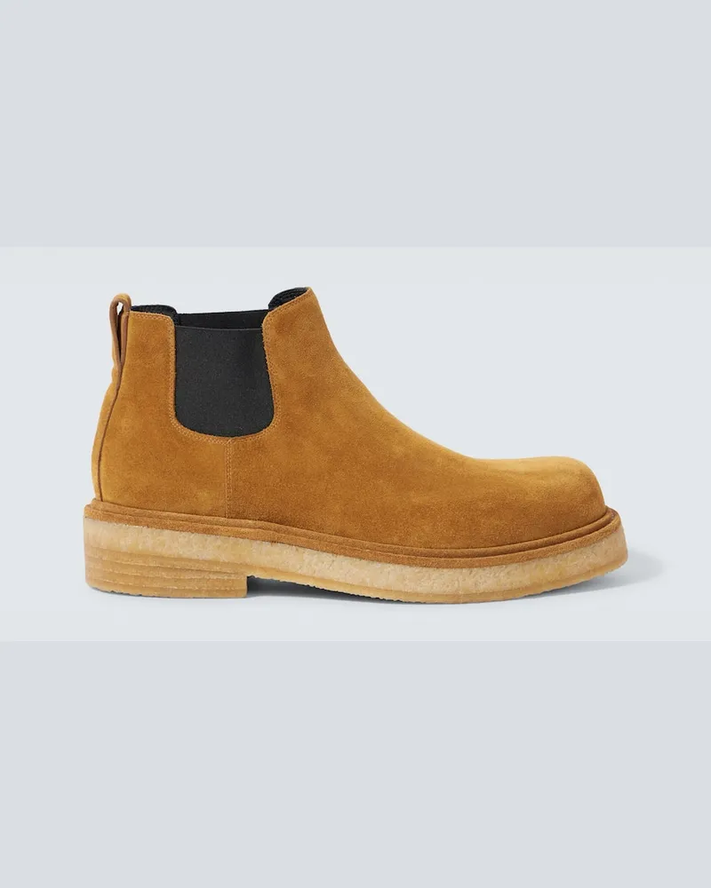 Bottega Veneta Stivaletti Chelsea Haddock in suede Marrone