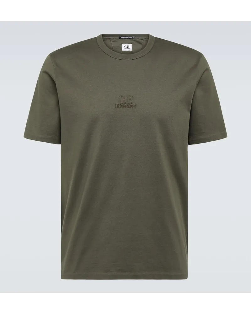 C.P. Company T-shirt in jersey di cotone con logo Verde