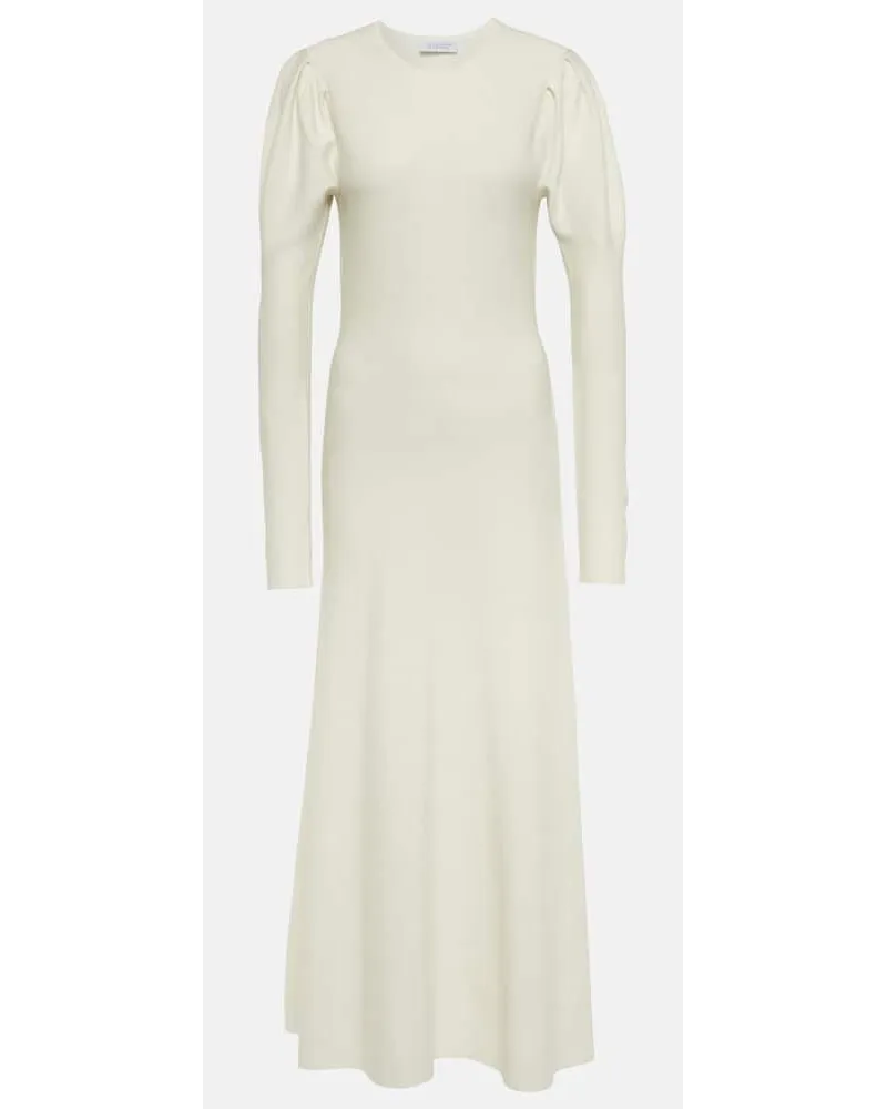 Gabriela Hearst Abito lungo Hannah in lana e cashmere Bianco