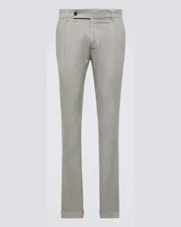 Thom Sweeney Pantaloni slim a vita media Neutro