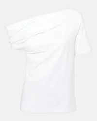 Givenchy T-shirt monospalla in cotone Bianco