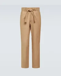 COMMAS Pantaloni regular in lino e cotone Beige