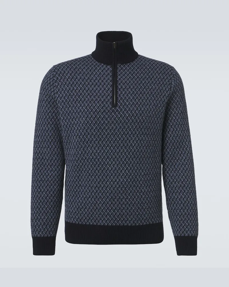 AGNONA Pullover in cashmere, lana e seta Blu