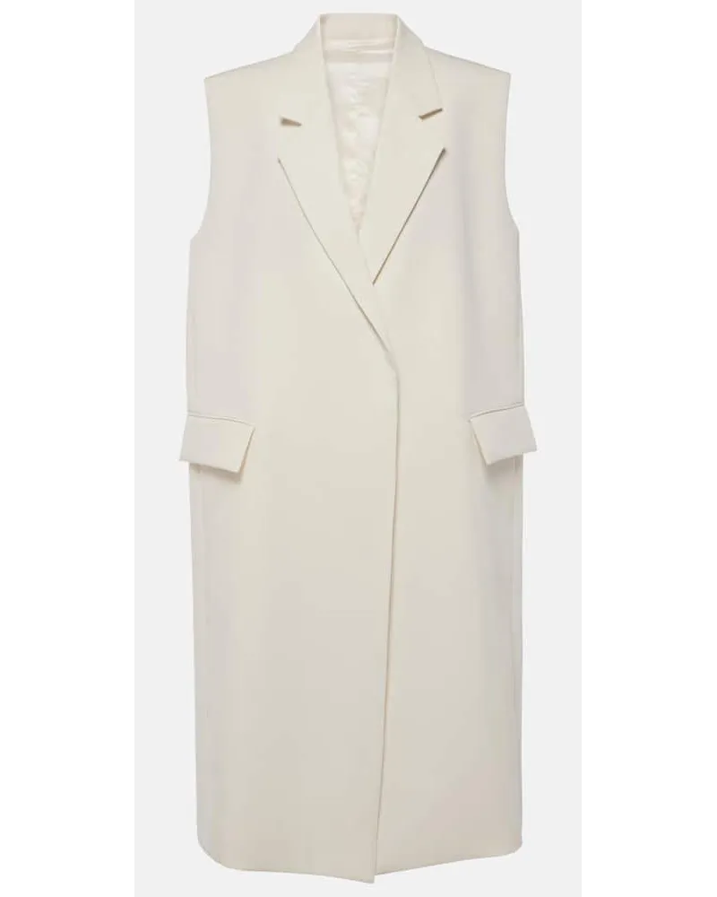 Totême Cappotto in grain de poudre Bianco