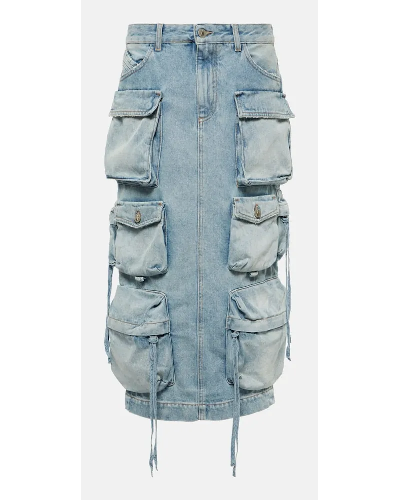 ATTICO Gonna midi cargo di jeans Blu