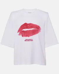 Isabel Marant T-shirt cropped Ben in cotone Bianco