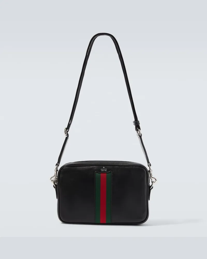 Gucci Borsa a tracolla Web Trademark Small in pelle Nero