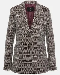 Etro Blazer in misto cotone con stampa Multicolore