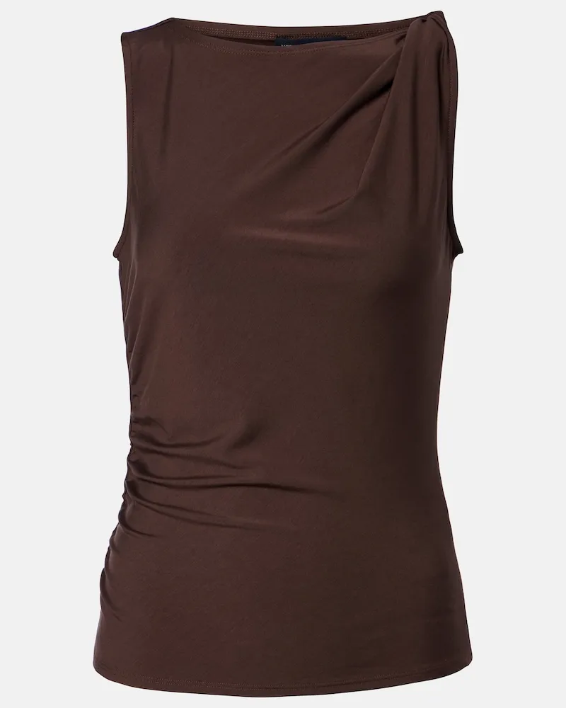 Veronica Beard Top Otessa in jersey Marrone