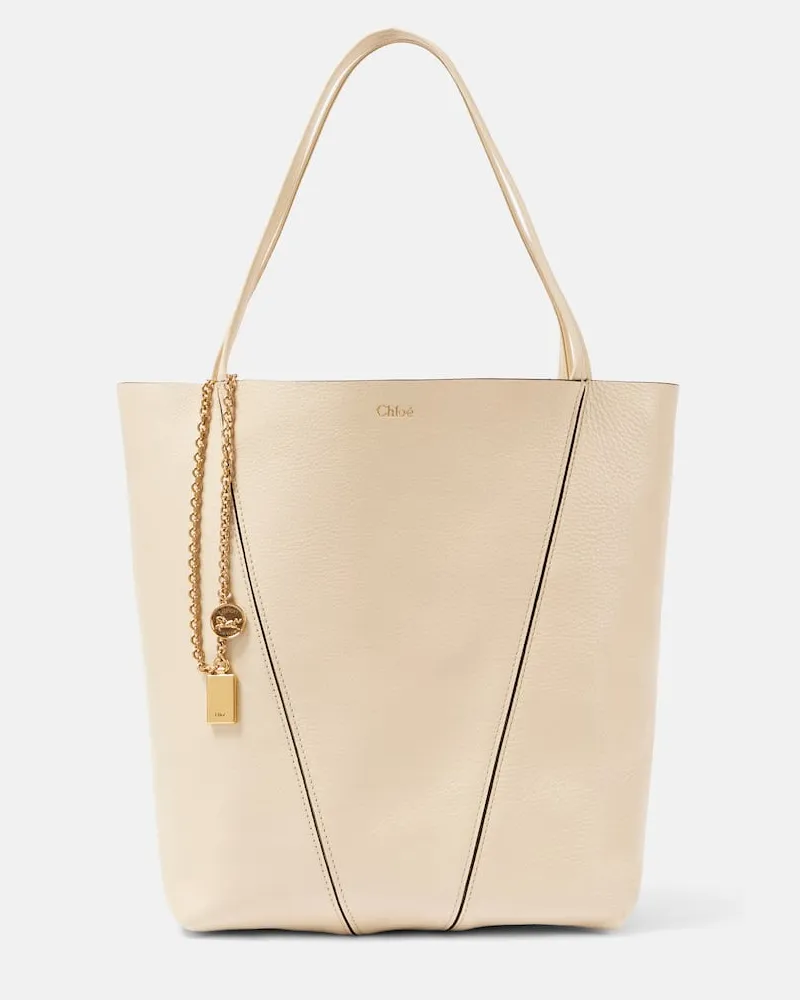 Chloé ChloÃ© Borsa ChloÃ© Spin Large in pelle Beige