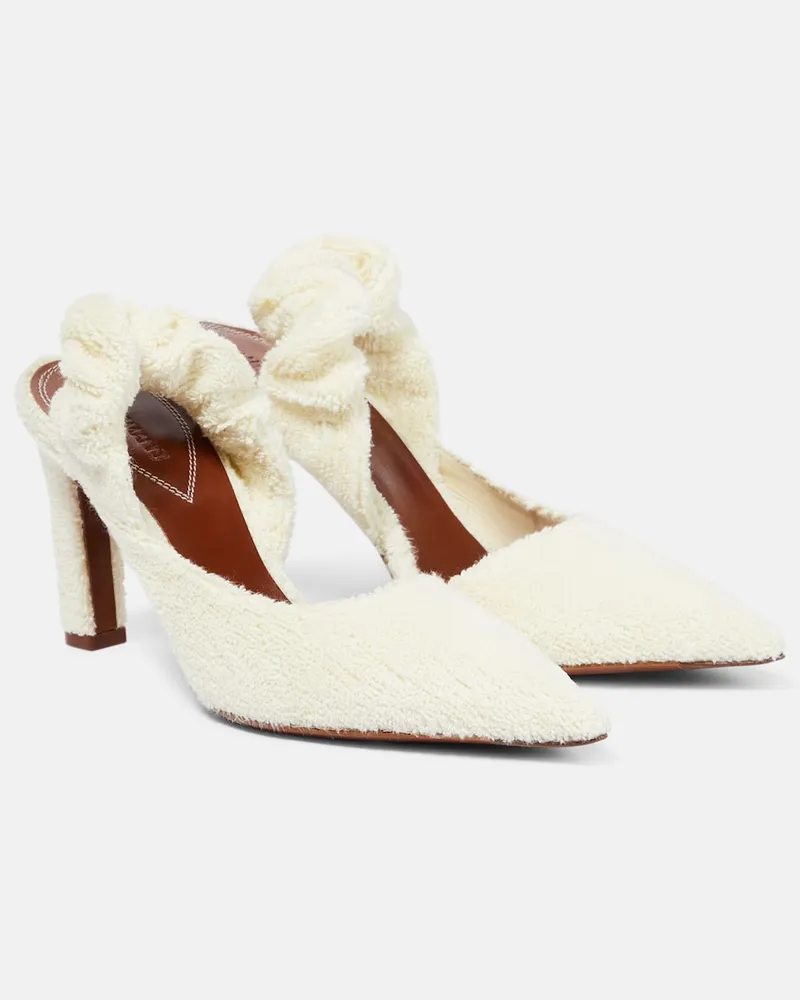 Zimmermann Sandali slingback Twisted Towel 85 Bianco