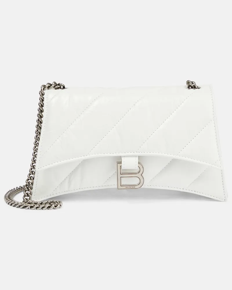 Balenciaga Clutch portafoglio Crush Mini in pelle Bianco