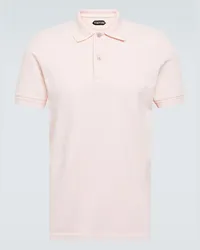 Tom Ford Polo in piqué di cotone Rosa