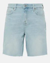 7 for all mankind Shorts di jeans Soul a vita alta Blu