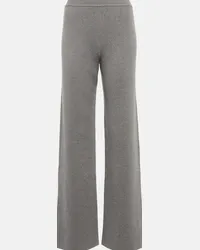 Loro Piana Pantaloni larghi in cashmere Grigio