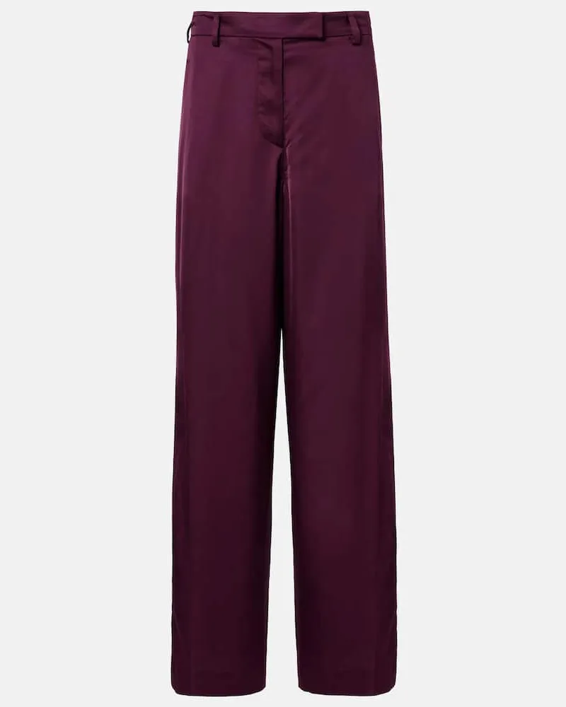 Dries van Noten Pantaloni a gamba larga Viola