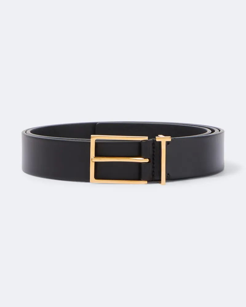 Tom Ford Cintura T in pelle Nero