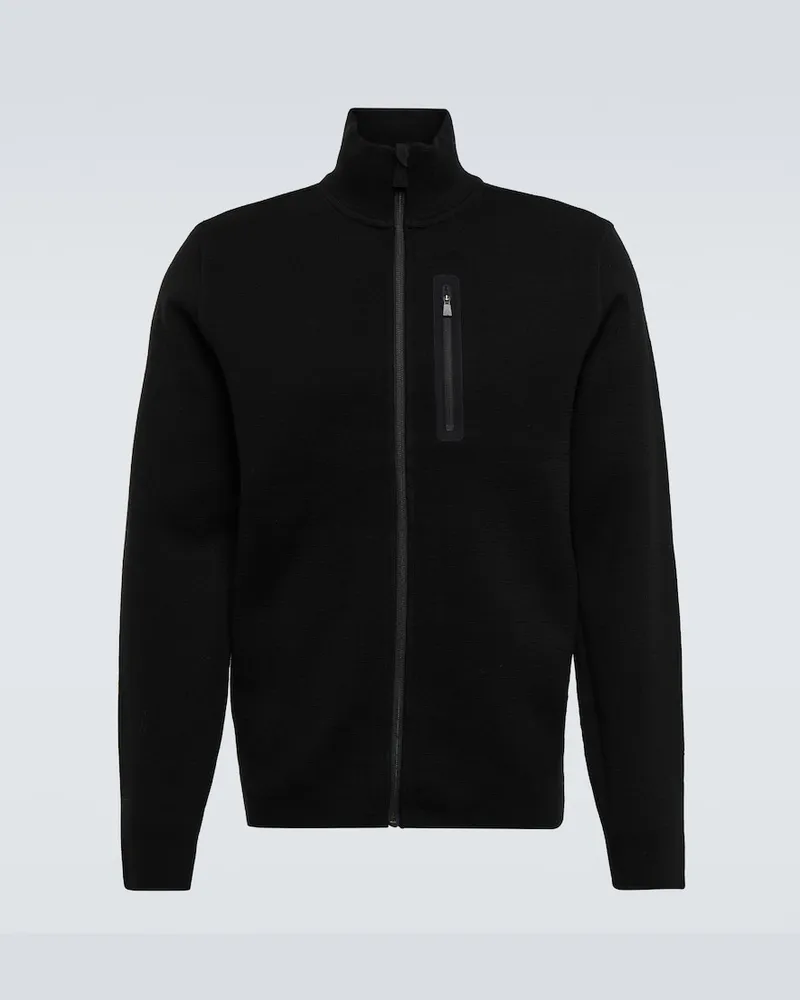 Aztech Mountain Pullover in lana con zip Nero