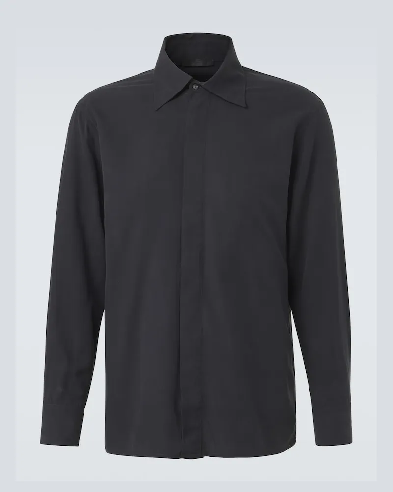 SAMAN AMEL Camicia in seta Nero