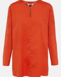 Max Mara Top Ora in misto cotone Arancione