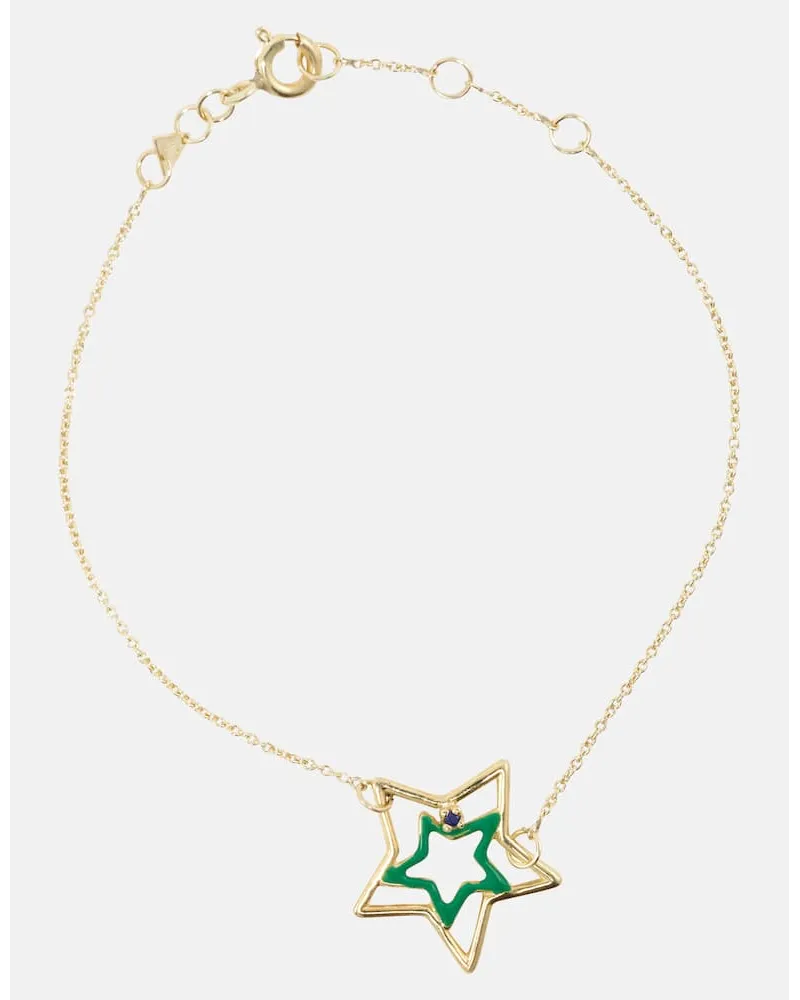 Aliita Bracciale Estrella in oro 9kt con smalto e zaffiro Blu