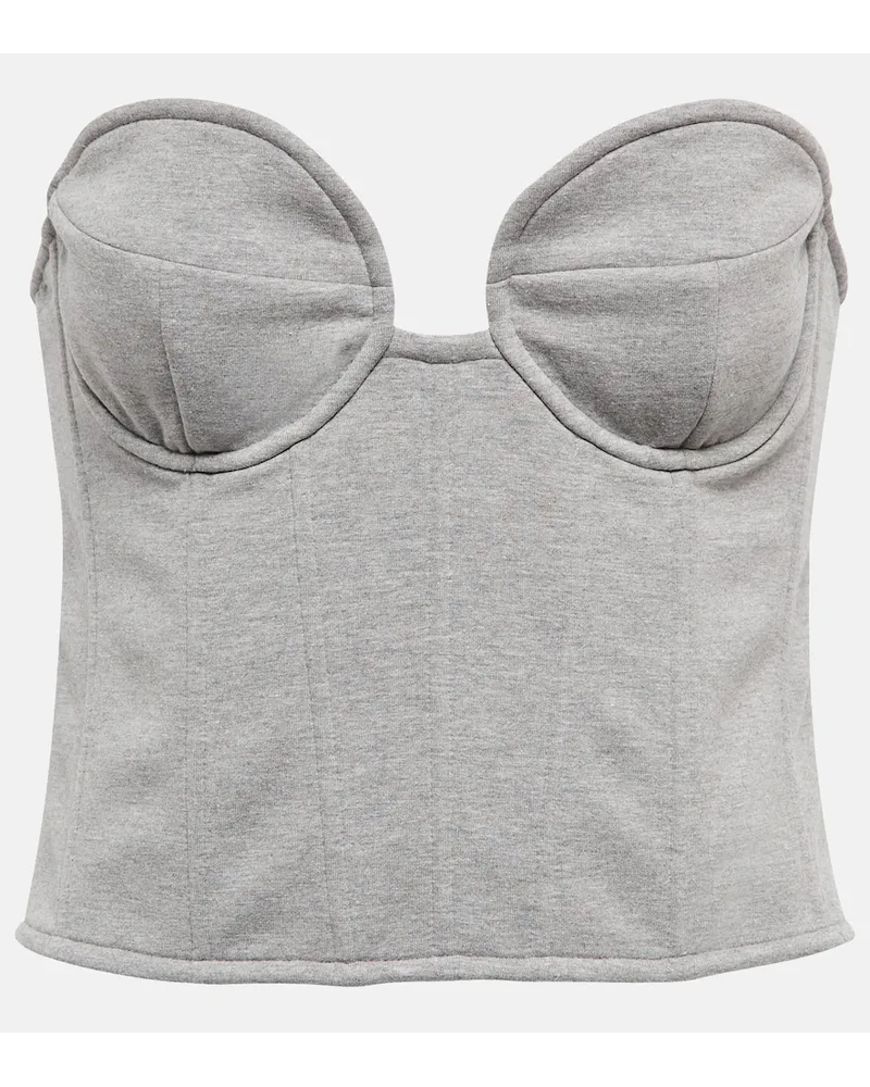 Magda Butrym Bustier in jersey misto cotone Grigio
