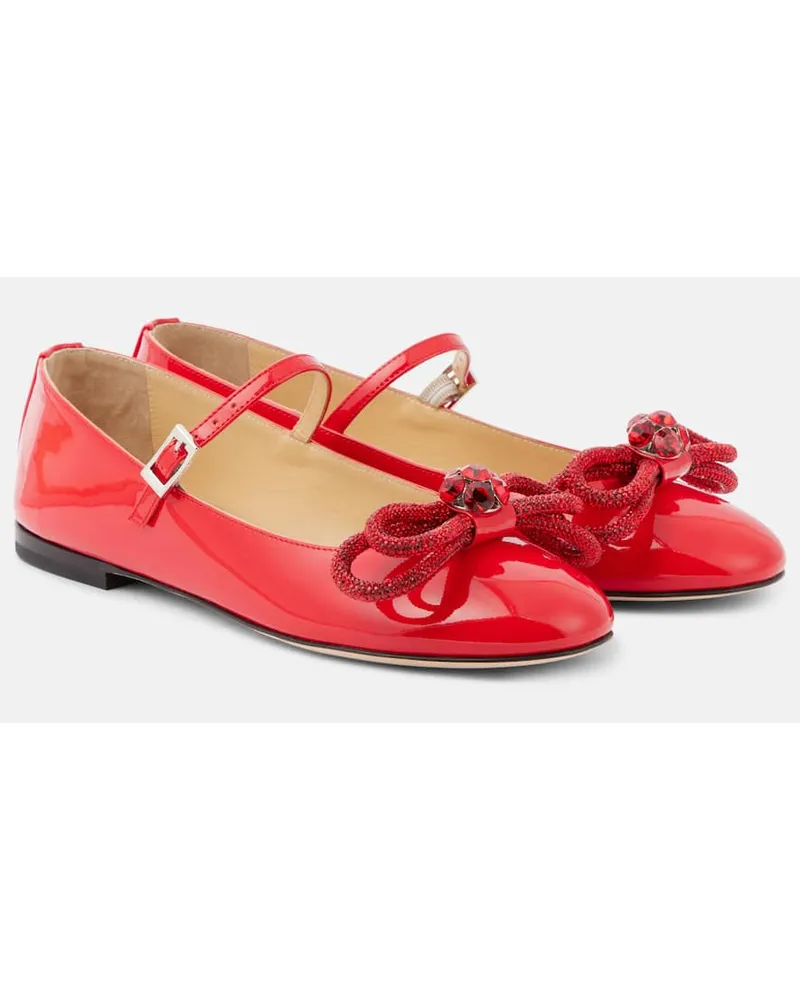 Mach & Mach Ballerine Mary Jane in vernice Rosso