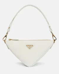 Prada Borsa Triangle in pelle Bianco