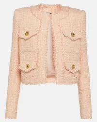 Balmain Giacca cropped in tweed Rosa