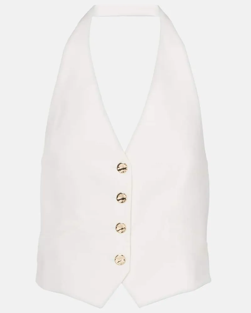 Veronica Beard Gilet Arabella in misto lino Bianco